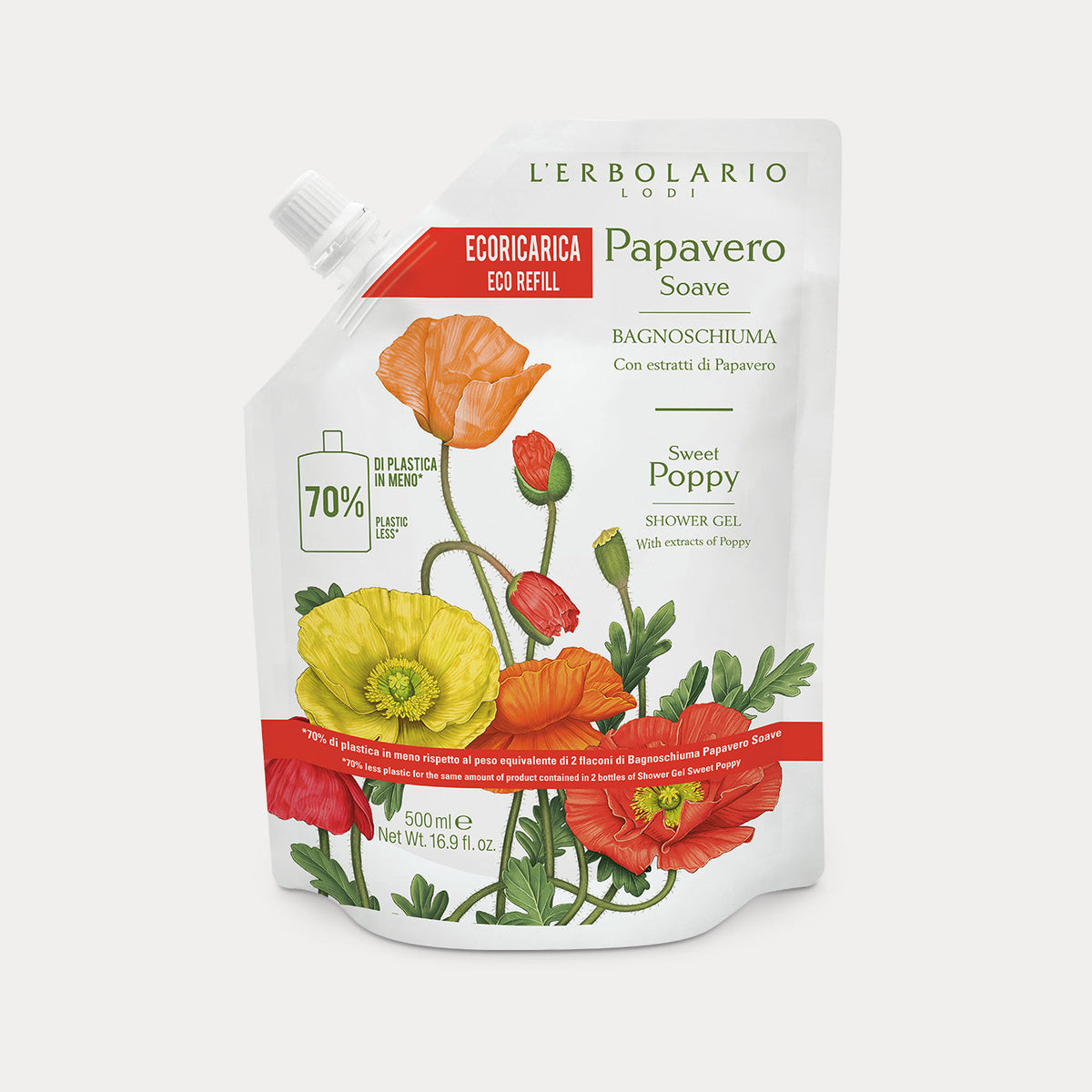 Öko Refill Nachfüllpack PAPAVERO SOAVE Bade-/Duschgel