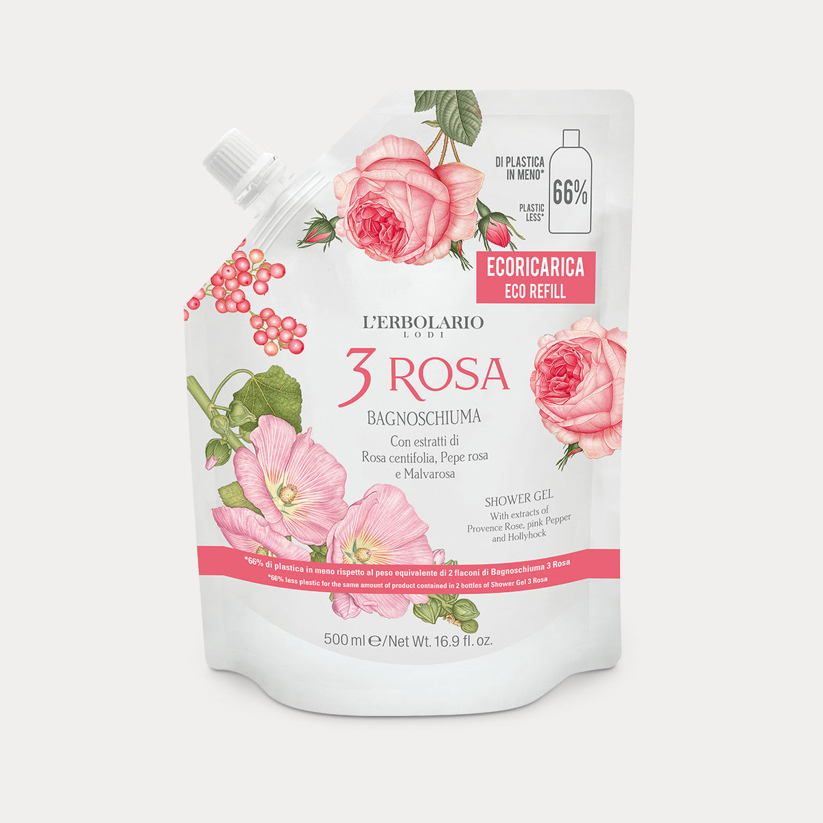 Öko Refill Nachfüllpack 3 ROSA Bade-/Duschgel